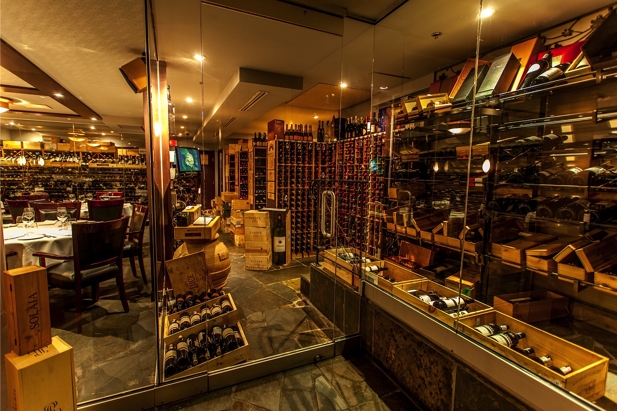 The Rib N Reef wine cellar
