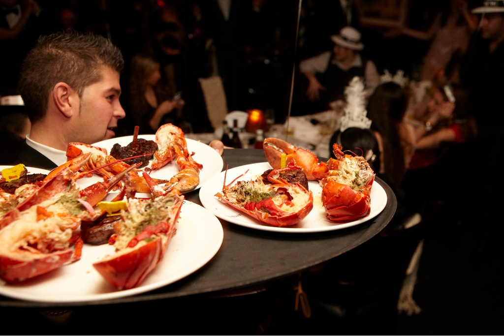 Surf and turf, lobster and steak